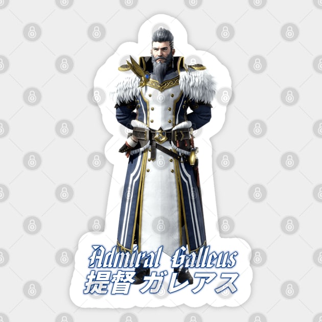 Admiral Galleus  "The Knight of Royal Order" Sticker by regista